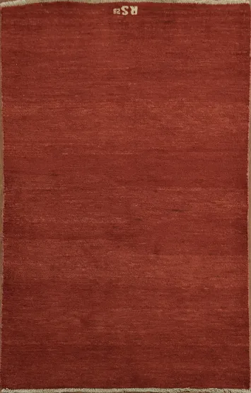 Modern Red Gabbeh Oriental Rug 3x5