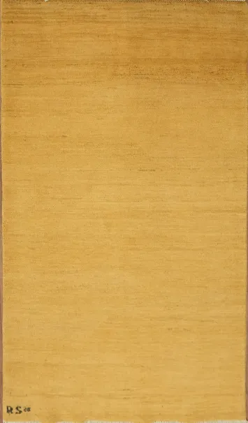 Yellow Modern Wool Gabbeh Oriental Rug 3x5
