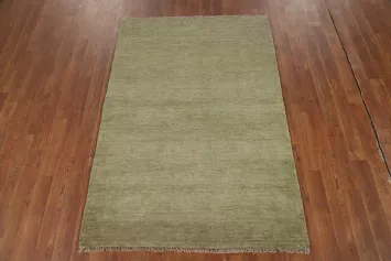 Green Modern Wool Gabbeh Oriental Rug 3x5