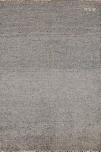 Handmade Gray Gabbeh Modern Wool Foyer Rug 3x4