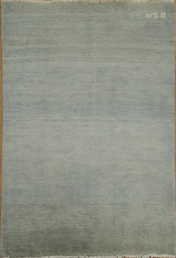 Handmade Gray Gabbeh Modern Wool Foyer Rug 3x4