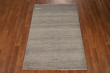 Striped Wool Gabbeh Modern Foyer Rug 3x4