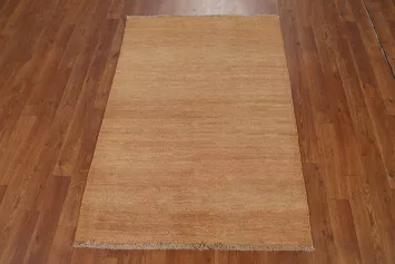 Light Brown Gabbeh Modern Wool Foyer Rug 3x4