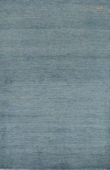 Blue Modern Wool Gabbeh Oriental Rug 3x5