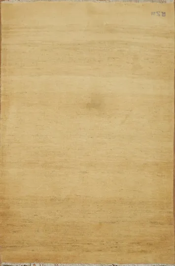 Yellow Modern Wool Gabbeh Oriental Rug 3x5