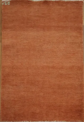 Orange Gabbeh Modern Wool Foyer Rug 3x4