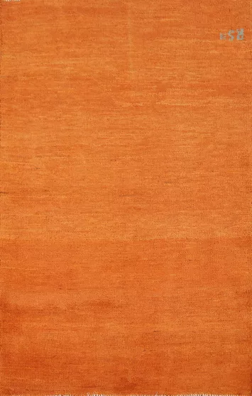 Modern Orange Gabbeh Oriental Rug 3x5