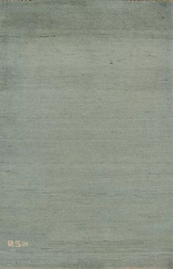 Green & Blue Gabbeh Modern Wool Foyer Rug 3x4