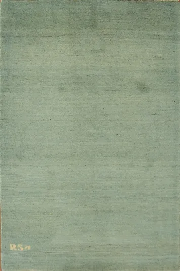 Green & Blue Gabbeh Modern Wool Foyer Rug 3x4