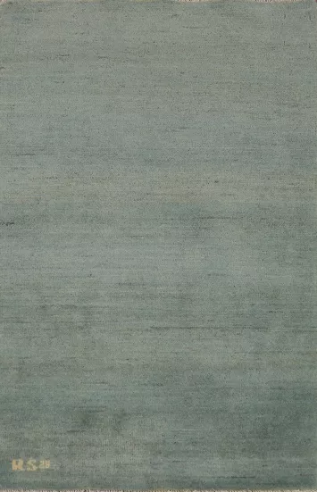 Green & Blue Gabbeh Modern Wool Foyer Rug 3x4