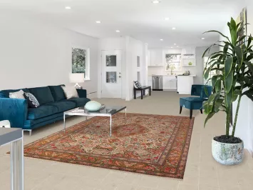 Vegetable Dye Animals Design Tabriz Persian Area Rug 7x10