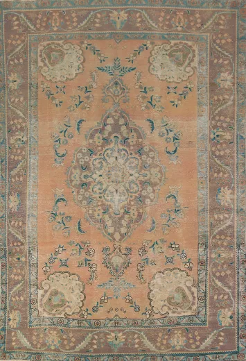 Vintage Wool Tabriz Persian Area Rug 6x10