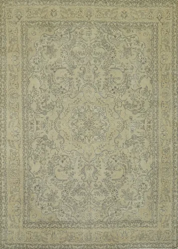 Floral Wool Tabriz Persian Area Rug 10x12