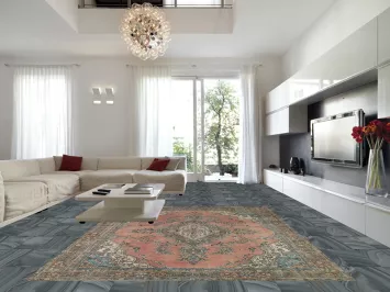 Pink Wool Tabriz Persian Area Rug 10x13