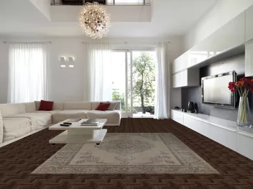 Geometric Wool Tabriz Persian Area Rug 10x13