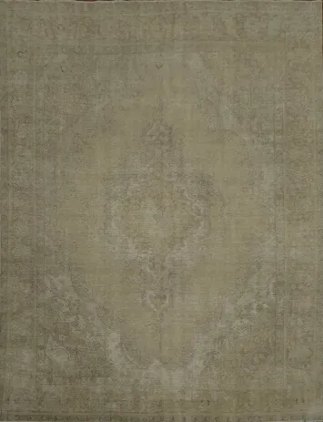 Distressed Wool Tabriz Persian Area Rug 9x12