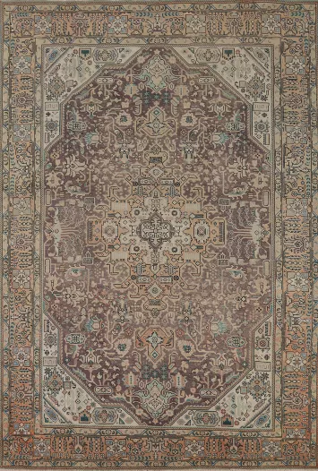Geometric Tabriz Persian Area Rug 7x10