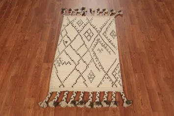 Earth Tone Wool Moroccan Indian Rug 2x3