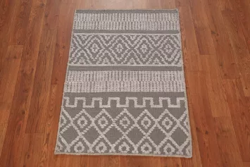 Geometric Wool Moroccan Indian Rug 2x3