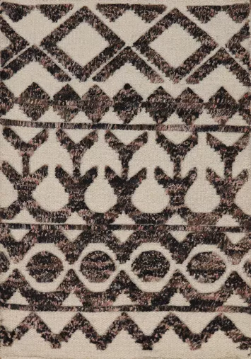 Geometric Wool Moroccan Indian Rug 2x3