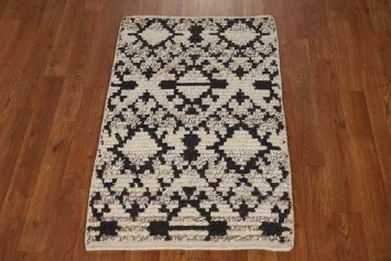 Geometric Wool Moroccan Indian Rug 2x3