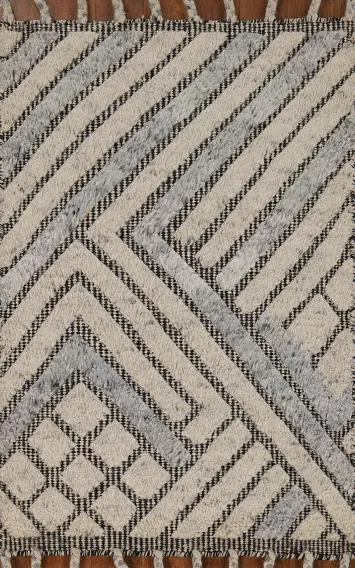 Geometric Wool Moroccan Indian Rug 2x3