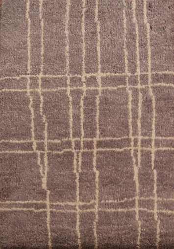 Brown Wool Moroccan Indian Rug 2x3