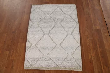 Geometric Wool Moroccan Oriental Accent Rug 2x3