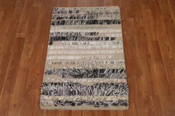 Striped Wool Moroccan Modern Accent Rug 2x3