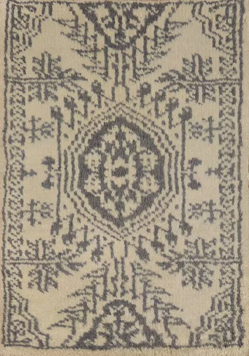 Handmade Moroccan Oriental Accent Rug 2x3