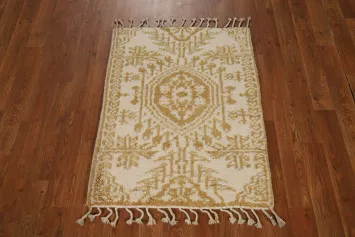 Wool Moroccan Oriental Accent Rug 2x3