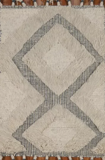 Geometric Wool Moroccan Oriental Accent Rug 2x3