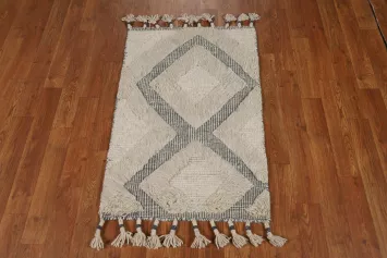 Geometric Wool Moroccan Oriental Accent Rug 2x3