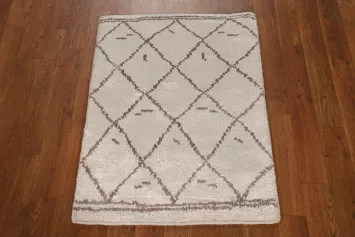 Trellis Wool Moroccan Oriental Accent Rug 2x3