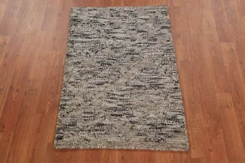Modern Wool Moroccan Abstract Accent Rug 2x3