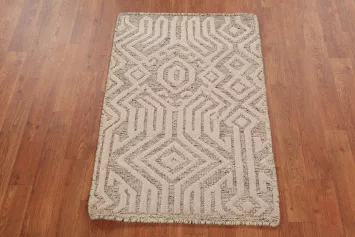 Geometric Wool Moroccan Oriental Accent Rug 2x3