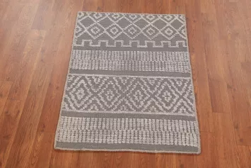 Geometric Wool Moroccan Oriental Accent Rug 2x3