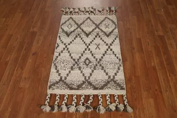 Wool Moroccan Oriental Accent Rug 2x3