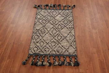 Wool Moroccan Oriental Accent Rug 2x3