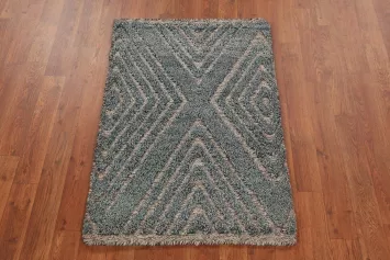 Geometric Wool Moroccan Modern Accent Rug 2x3