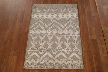 Earth Tone Wool Moroccan Indian Accent Rug 2x3