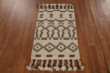 Striped Wool Moroccan Indian Accent Rug 2x3