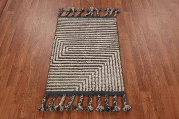 Handmade Wool Moroccan Modern Accent Rug 2x3
