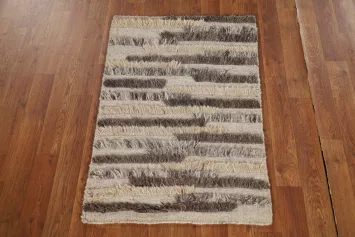 Plush Handmade Wool Moroccan Indian Accent Rug 2x3