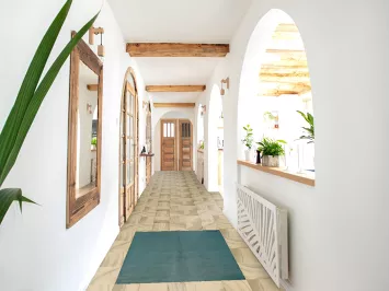 Teal Blue Wool Gabbeh Oriental Foyer Rug 3x4