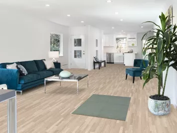 Light Blue Wool Gabbeh Modern Foyer Rug 3x4