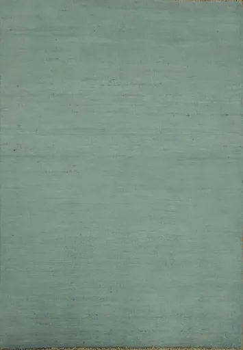 Light Blue Wool Gabbeh Modern Foyer Rug 3x4