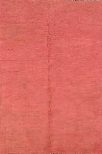 Pink Wool Gabbeh Modern Foyer Rug 3x4