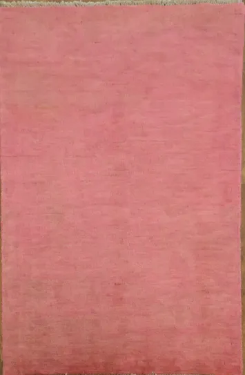 Pink Wool Gabbeh Modern Foyer Rug 3x4