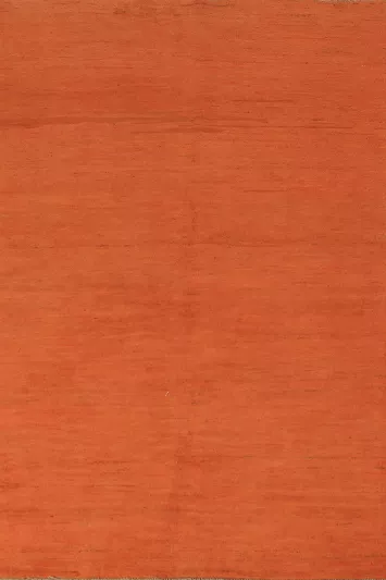 Orange Wool Gabbeh Modern Rug 4x6